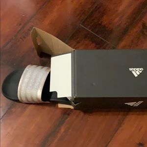 Adidas glitter slides